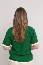 BLUSA DO BRASIL VERDE COM BRANCO TRICOT ESSENZA